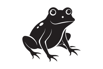 Frog silhouette vector illustration, Frog silhouette vector, Frog silhouette 