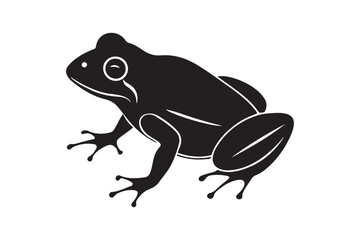 Frog silhouette vector illustration, Frog silhouette vector, Frog silhouette 