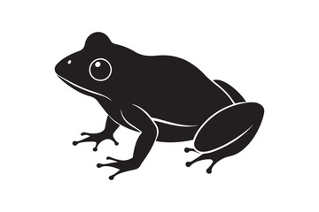 Frog silhouette vector illustration, Frog silhouette vector, Frog silhouette 