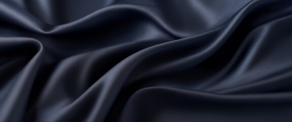 Fototapeta premium Luxurious Dark Blue Fabric with Smooth Texture and Subtle Sheen
