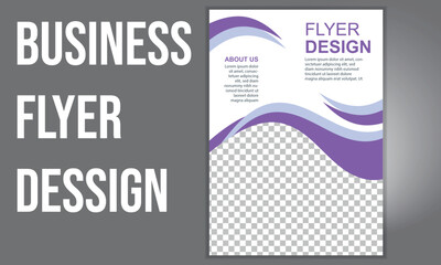 Creative corporate Purpel Color Flyer Template Design in A4 