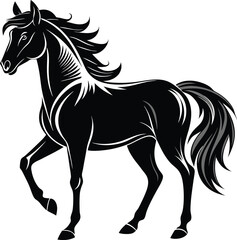 Horse silhouette vector