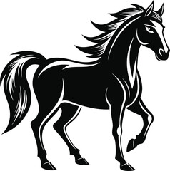 Horse silhouette vector