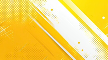 A vibrant yellow graphic design featuring abstract shapes and patterns, ideal for backgrounds or promotional materials.