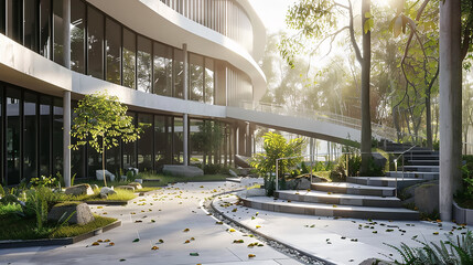 Modern house design, integrated security features, detailed plan, realistic setting, high resolution,