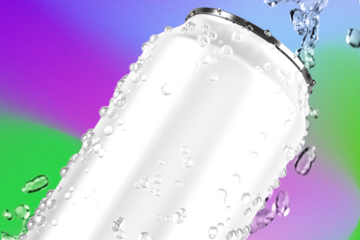 Soda can png transparent mockup