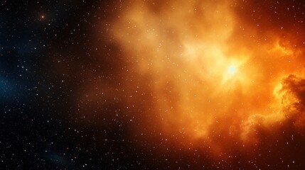 Naklejka premium A space background with orange and blue colors