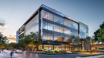 Contemporary Exterior Building Modern office 