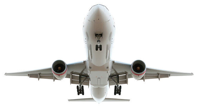 PNG Airplane flying undercarriage detailed view