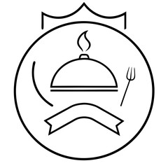 Dinner logo line art social media marketing