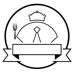 Dinner logo line art social media marketing