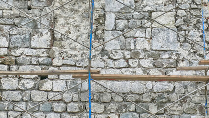 Trabzon Zağnos Valley and the flat and arched historical castle walls of Trabzon Castle © cagatay