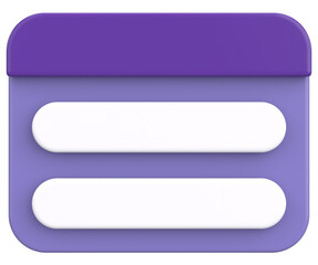 Obraz premium 3D illustration of dialog box. Question popup.