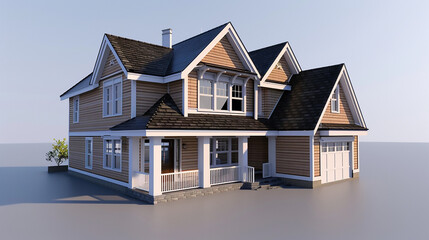  white Bahama shutters, offering a fresh, clean look amidst the rural setting A tall building with a lot of windows and a balcony