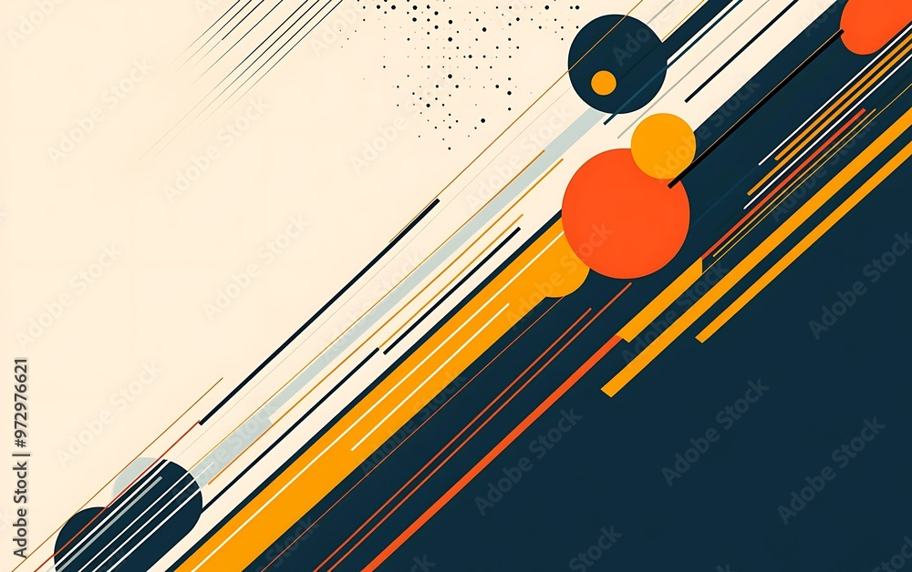 Poster digital connectivity abstract minimalist background design with clean lines