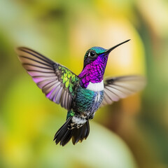 Beautiful hummingbird in flight