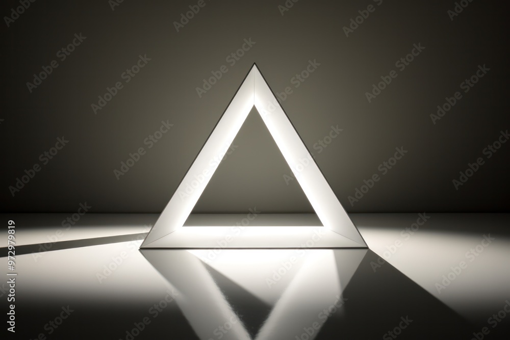 Aufkleber a mesmerizing 3d tetrahedron, its simple yet elegant form casting