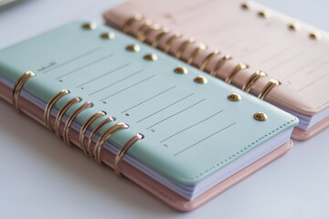 A daily planner with to do list and structured tasks, featuring stylish design in mint green and soft pink. Perfect for organizing your day and enhancing productivity