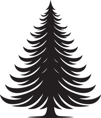 Fototapeta premium Christmas tree silhouettes vector on white background. Christmas tree illustration