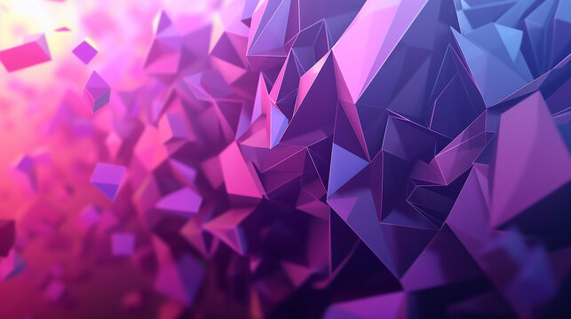 Abstract Delaunay Voronoi trianglify color diagram background illustration.