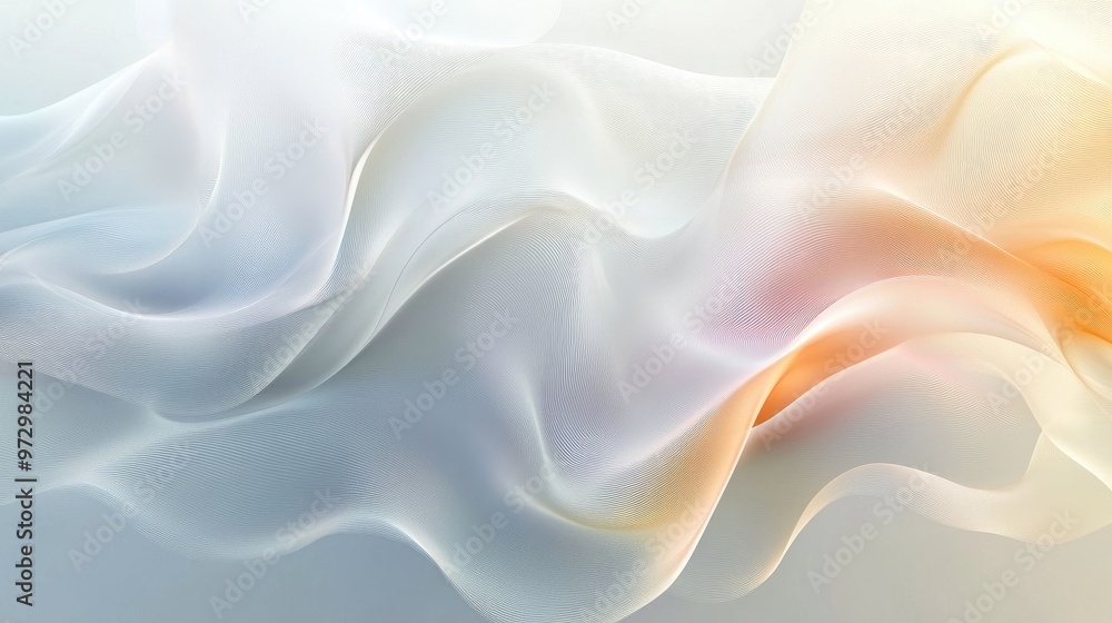 Poster a tranquil abstract background with flowing curves and gentle transitions of color, evoking a sense 