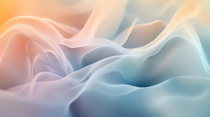 Fototapeta premium A tranquil abstract background with flowing curves and gentle transitions of color, evoking a sense of peace and fluidity.