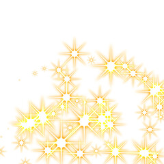 Golden Star Light For Decoration Christmas Star Lights