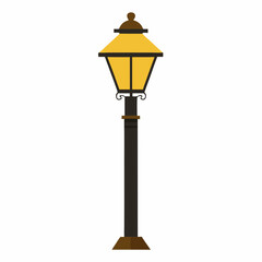 Old street lamp vector illustration 