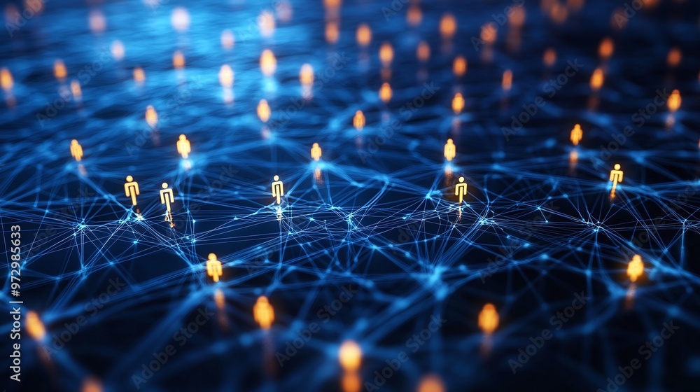 Poster internet connection for global business network, 3d illustration showing digital communication and v