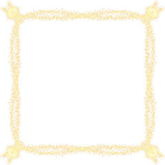 Glitter Star Frame Golden Star Glitter Frame Illustration
