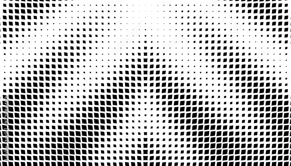 Poster black and white transition pattern of halftone. smooth transition of geometric pattern. vector forma