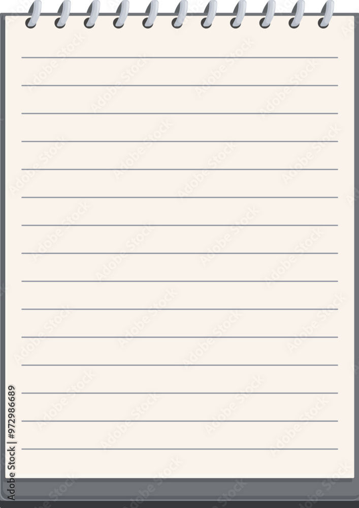 Poster blank notepad with a spiral binding at the top is perfect for taking notes