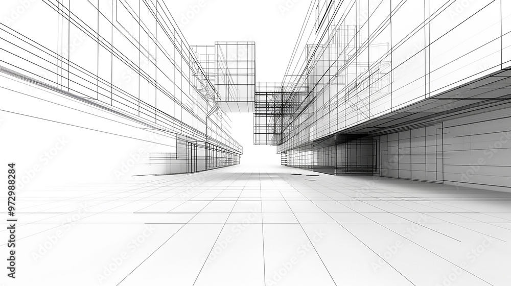 Poster architecture drawing banner background for design