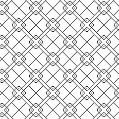 A Seamless Pattern Of Simple Line Art, With Geometric Patterns
