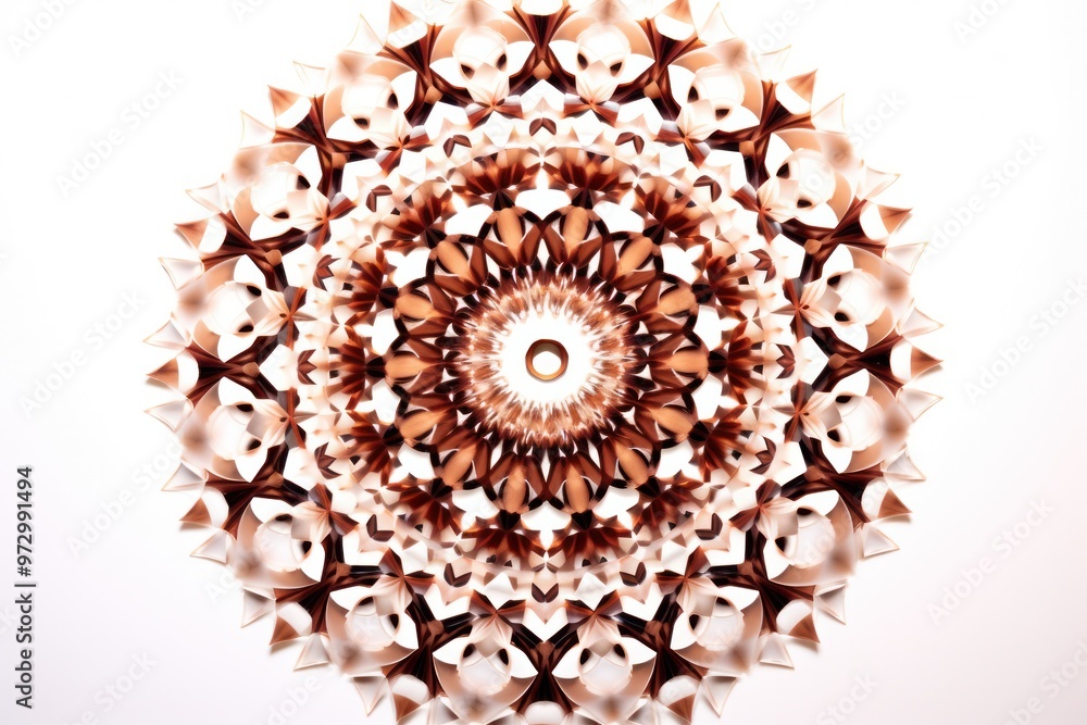 Aufkleber geometric pattern made of tiny reflective objects, creating a mesmerizing kaleidoscope effect