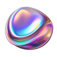 Holographic glossy shape cut out design element