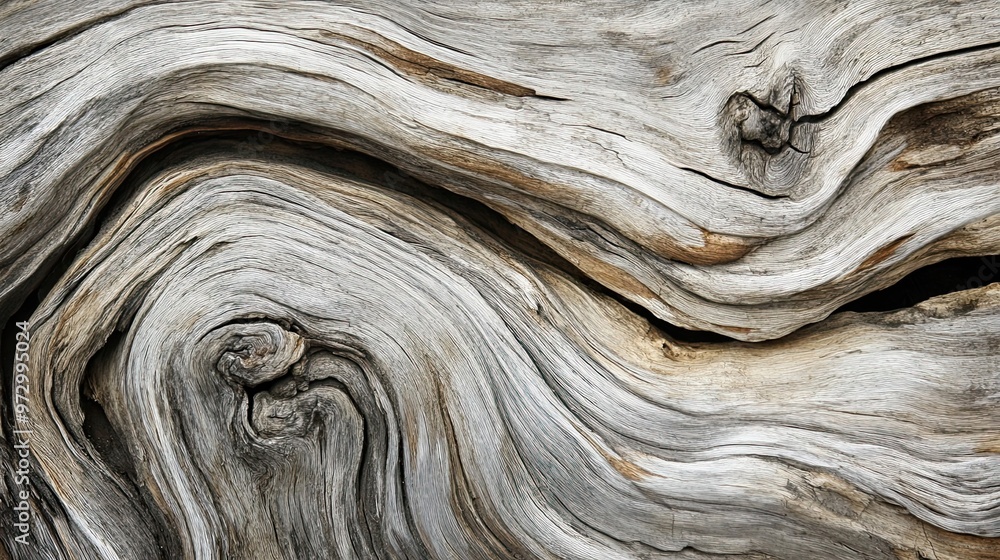 Poster close-up of weathered wood with deep grain patterns