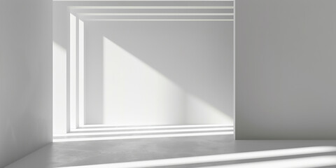 Minimalistic room with white wall, suitable for interior design projects