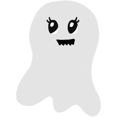 Cute eyes with shadows Devil Mount Ghost Illustration