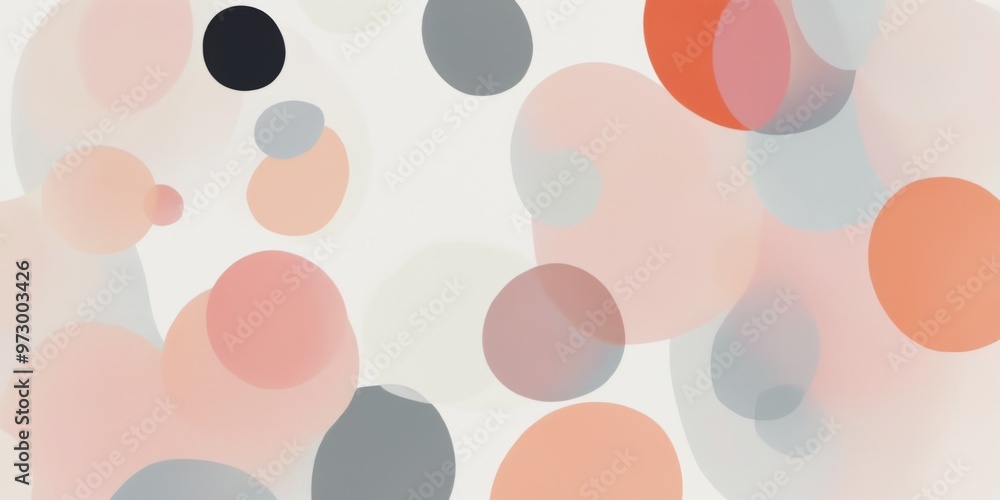 Poster abstract geometric pattern with various shapes and colors on whi