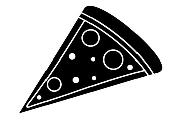 
Pizza slice flat icon vector, Pizza silhouette
