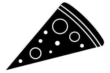 
Pizza slice flat icon vector, Pizza silhouette
