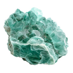 Obraz premium Beautiful Green Celestite Crystal Rock Displayed in Natural Form.