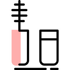 Beauty makeup cosmetic kit soft colored icon pack