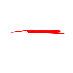 Red brush stroke underline