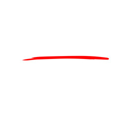 Red brush stroke underline