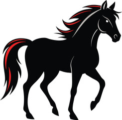 Horse silhouette vector
