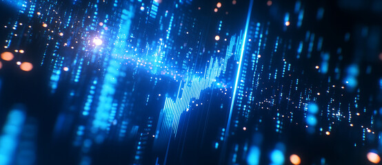 Fototapeta premium Stock trend chart, technology trend line chart