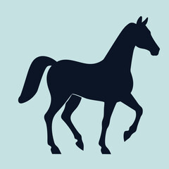 The horse silhouette vector illustration.