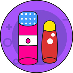 Beauty makeup cosmetic multi colored icon pack